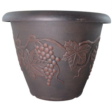 Grower Select 21.00 Grapevine Pot Black With Red Wash Each — Single Unit