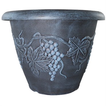 Grower Select 21.00 Grapevine Pot Black With Blue Wash Each — Single Unit