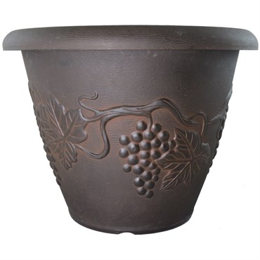Grower Select 21.00 Grapevine Pot Black With Bronze Wash Each — Single Unit
