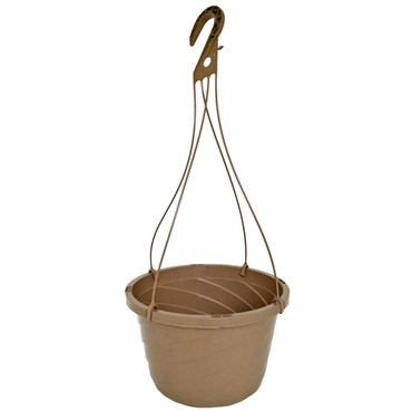 Grower Select 12.00 Twist Hanging Basket 2.32gal Mocha Bulk 1932/PL Cap Dish and Hanger sold Separate