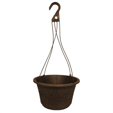 Grower Select 12.00 Laci2 Hanging Basket Black / Cappuccino 36/CS