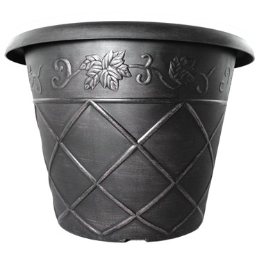 Grower Select 18.00 Lattice Pot Black / Silver 7.45gal — Single Unit
