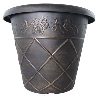 Grower Select 12.25 Lattice Pot Black / Bronze — Single Unit