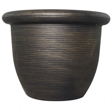 Grower Select 16.00 Jessie760 Rolled Rim Pot Black / Bronze — Single Unit