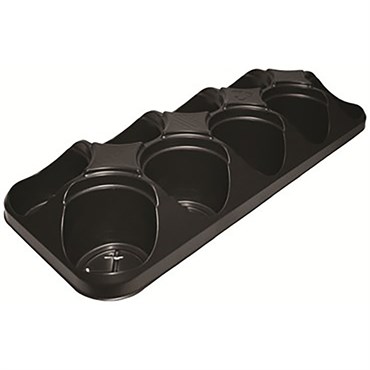 Grower Select 04.33 Round Pot Tray-10, Black — Single Unit