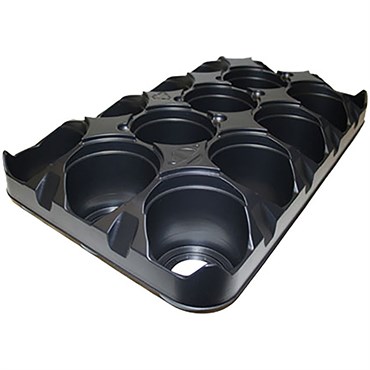 Grower Select 04.33 Round Pot Tray-15, Black — Single Unit
