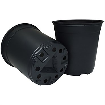 Grower Select 06.50 Trade Gallon Round Pot Black, 6.50in D x 6.50in H, 2.53 Quart — Single Unit