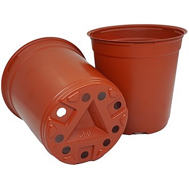 Grower Select 06.50 Trade Gallon Round Pot Terracotta, 6.50in D x 6.50in H, 2.53 Quart — Single Unit