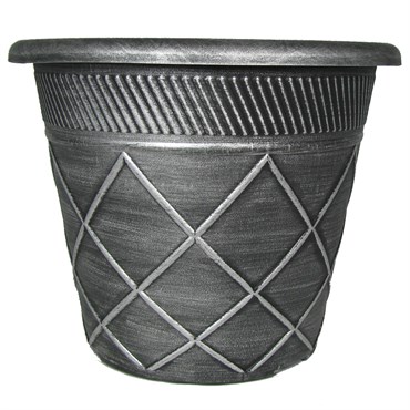 Grower Select 12.00 Deb Lattice Pot Black / Silver — Single Unit