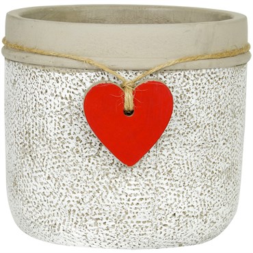 CHG Heart Pot Small with Plug Stone