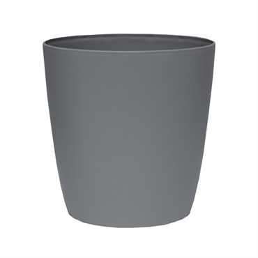 HC 8" Aria Round Planter Warm Gray
