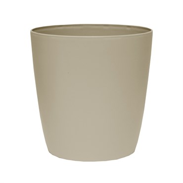 HC 12" Aria Round Planter Iced Mocha