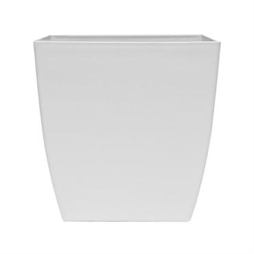 HC 12" Aria Square Planter White