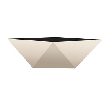 HC 8" Deco Faceted Bowl Vanilla Bisque