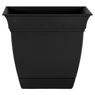 HC 8" Eclipse Square Planter Black