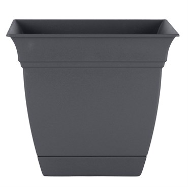 HC 12" Eclipse Square Planter Warm Gray