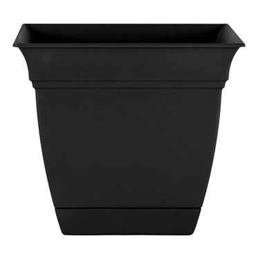 HC 12" Eclipse Square Planter Black
