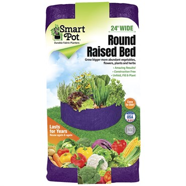 Smart Pot Round Raised Bed 24" Purple