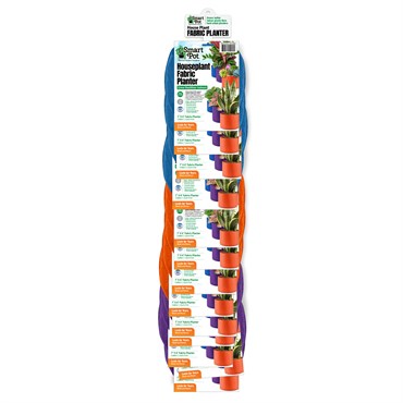 Smart Pot 12pc Houseplants 2gal Clip Strip Asst Colors (4 Each Berry Blue, Violet & Mandarin Orange)