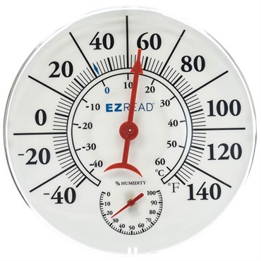 Headwind 8" EZ Read Dial Thermometer/ Hygro White