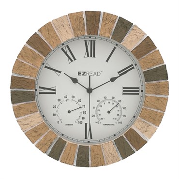 Headwind 14" EZ Read In/Out Clock Polyresin Stone
