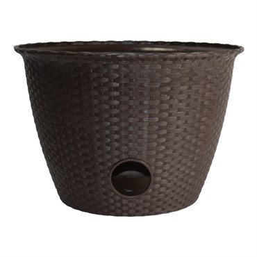 HC 18" Woven Garden Hose Pot Chocolate