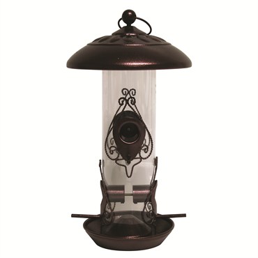 Heath Aged Copper Giddy Mixed Seed Tube Feeder