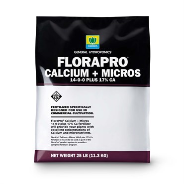 General Hydroponics 25# FloraPro Calcium + Micros 14-0-0 + 17% Ca (80/PL)