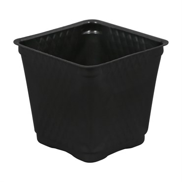 Gro Pro 3.5in Square Plastic Pot Black (1375/CS)