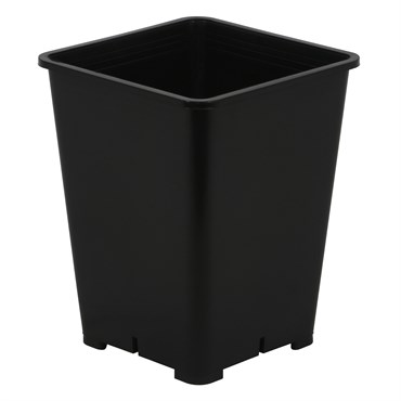 Gro Pro 6in x 6in x 8in Premium Square Pot Black (100/CS)