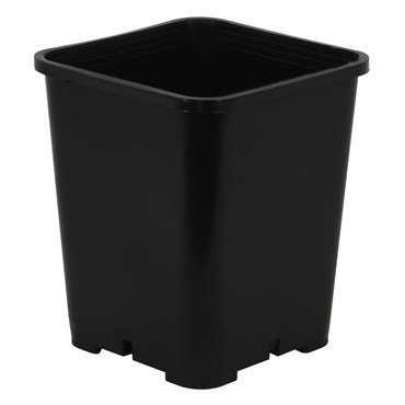 Gro Pro 7in x 7in x 9in Premium Square Pot Black (100/CS)