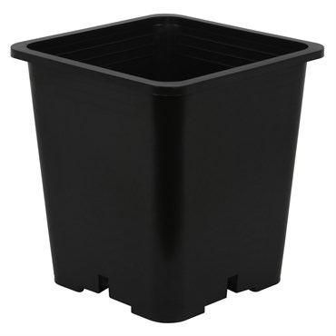 Gro Pro 9in x 9in x 10.5in Premium Square Pot Black (100/CS)