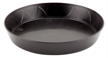 Gro Pro 6in Heavy Duty Saucer Black (100/CS)