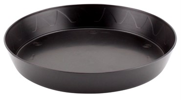 Gro Pro 8in Heavy Duty Saucer Black (100/CS)