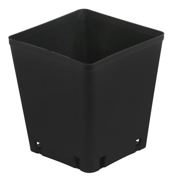 Gro Pro 5 x 5 x 5.25 in Square Plastic Pot Black (8400/PL)