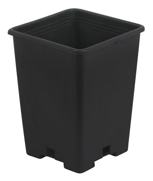 Gro Pro 5 x 5 x 7 in Square Plastic Pot Black (4480/PL)