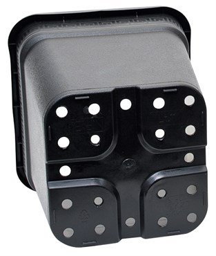 Gro Pro 1gal Black Square Pot — Single Unit - Image 2