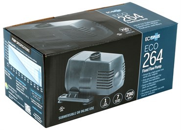 EcoPlus Eco 264 Fixed Flow Submersible/Inline Pump 290 GPH — Single Unit - Image 4