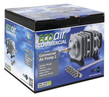 EcoPlus Commercial Air 1 Air Pump 18 Watt Single Outlet 793 GPH — Single Unit - Image 2