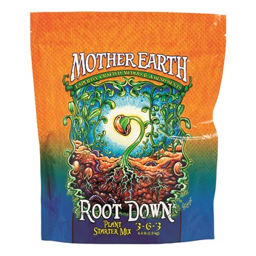 Mother Earth 4.4# Root Down Plant Starter Mix 3-6-3 (6/CS)