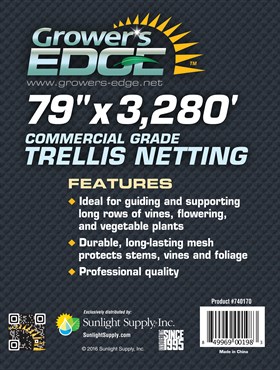 Grower's Edge 6.5ft x 3280ft Commercial Grade Trellis Netting Bulk Roll — Single Unit - Image 3