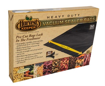 Harvest Keeper 50pk 15in x 20in Precut Bags Black/ Black — Single Unit - Image 2