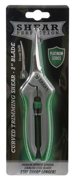 Shear Perfection Platinum Stainless Trimming Shear w/ 2in Curved Blades — Single Unit - Image 2