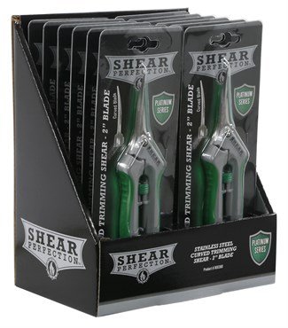 Shear Perfection Platinum Stainless Trimming Shear w/ 2in Curved Blades — Single Unit - Image 3