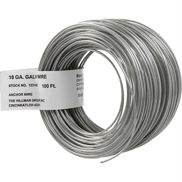 Hillman 100' 18ga Galvanized Wire Single Coil