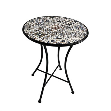 Innova Bella Blue Mosaic Table Steel Frame