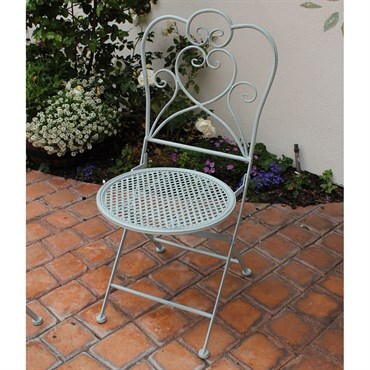 Innova Roche Bistro Chair Duck Egg Blue Steel