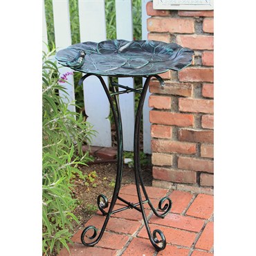 Innova Lily Pad Bird Bath Steel Std Verdigris