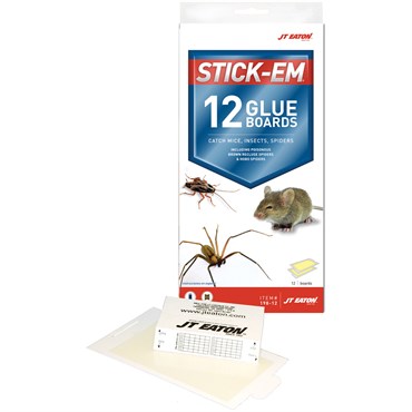 Stick-Em 12pk Mouse & Insect Glue Trap