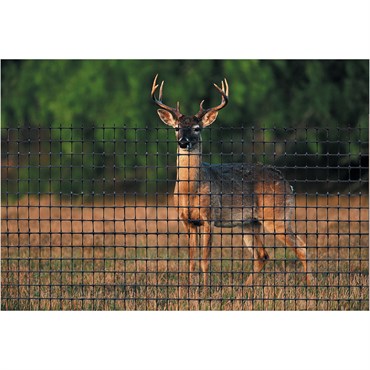 Tenax 7.5'x330' Black Deer Fence Select 1.77"x1.97" Mesh